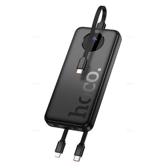  Аккумулятор внешний резервный HOCO J132 Sabio 22.5W+PD20W fully compatible power bank with 3 cables 10000mAh черный 
