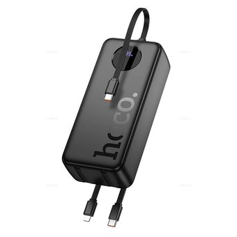  Аккумулятор внешний резервный HOCO J132B Sabio 22.5W+PD20W fully compatible power bank with 3 cables 30000mAh черный 