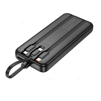  Аккумулятор внешний резервный HOCO J132 Sabio 22.5W+PD20W fully compatible power bank with 3 cables 10000mAh черный 