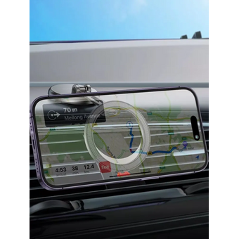  Автомобильный держатель BOROFONE BH114 Star metal ring magnetic car holder center console серый 