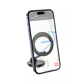  Автомобильный держатель BOROFONE BH114 Star metal ring magnetic car holder center console серый 