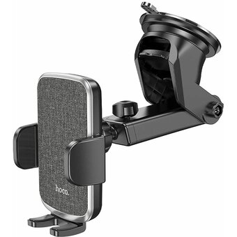  Автодержатель HOCO CA95 Polaris push-type telescopic suction cup car holder чёрный 
