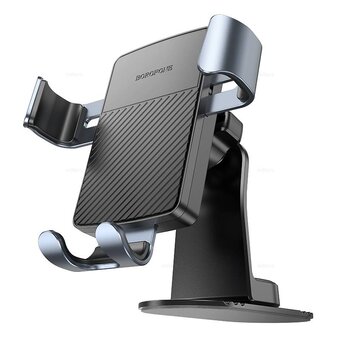  УЦ Автомобильный держатель BOROFONE BH119 Refined gravity car holder (center console) черно-серый (плохая упаковка) 