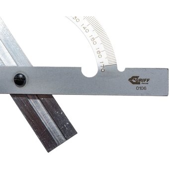  Угломер-транспортир GRIFF D143005 0-180, d=100мм, L=150мм 