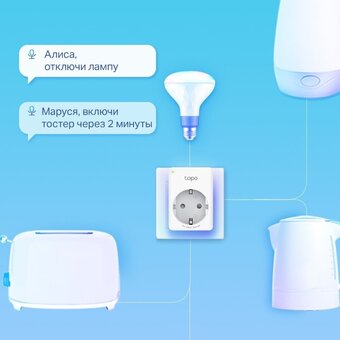  Умная розетка TP-LINK Tapo P110 (2-pack) EU VDE Wi-Fi белый 