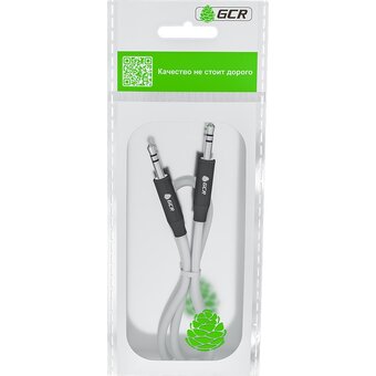 Кабель аудио Greenconnect GCR-54750 jack 3.5mm/jack 3.5mm 1.5m белый 