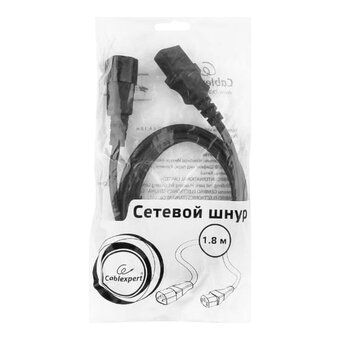  Кабель питания Cablexpert PC-189 сист.блок-монитор C13-C14 6А 1.8м черный 