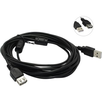  Удлинитель ExeGate EX-CCF-USB2-AMAF-4.5F EX294764RUS USB 2.0 Am/Af 4,5м 