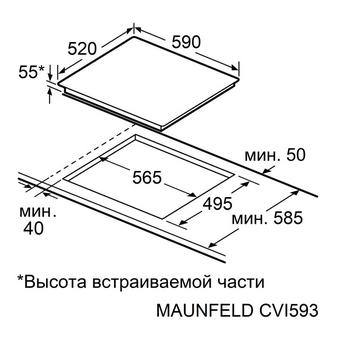  Варочная поверхность MAUNFELD CVI593SBBK Inverter 