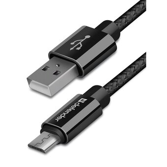  Кабель Defender USB08-03T (87802) USB2.0 to Micro-USB 1м black 