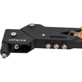  Заклепочник Inforce 06-14-111 поворотный в кейсе с набором заклепок 2,4-4,8 мм 