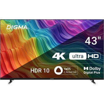  Телевизор Digma DM-LED43UBB33 черный 