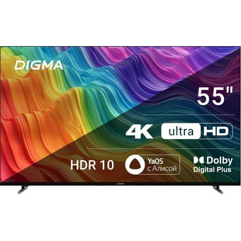  Телевизор Digma DM-LED55UBB33 черный 