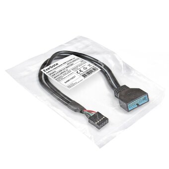  Кабель-переходник ExeGate EX-CC-U3U2-0.3 EX284940RUS USB 2.0-USB 3.0 9pin/19pin 0,3м 