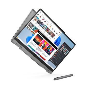  Ноутбук Lenovo IdeaPad 5 2-in-1 14AHP9 (83DR005NRK) 14"(1920x1200 OLED)/Touch/AMD Ryzen 7 8845HS(3.8Ghz)/16384Mb/512SSDGb/noDVD/Int:AMD Radeon 780M 