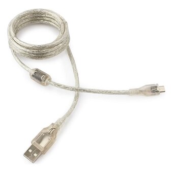  Кабель Cablexpert CCP-mUSB2-AMBM-6-TR USB 2.0 Pro, AM/microBM, 1,8м, экран, феррит.кольцо, прозрачны 