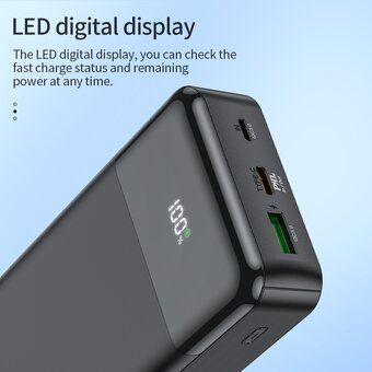  Аккумулятор внешний резервный HOCO J102A Cool figure 20000mAh (черный) 