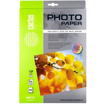  Фотобумага Cactus Photo Paper (CS-MA312050) A3 120 г/м² 50 листов 