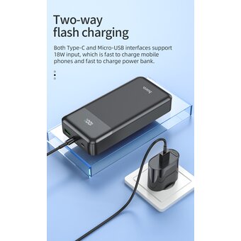  Аккумулятор внешний резервный HOCO J102A Cool figure 20000mAh (черный) 