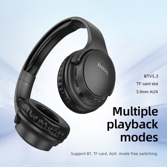  Наушники полноразмерные bluetooth HOCO W40 Mighty BT headphones, black 