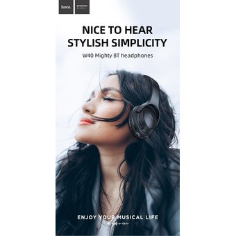  Наушники полноразмерные bluetooth HOCO W40 Mighty BT headphones, black 