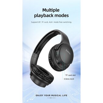  Наушники полноразмерные bluetooth HOCO W40 Mighty BT headphones, black 