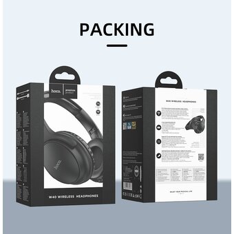  Наушники полноразмерные bluetooth HOCO W40 Mighty BT headphones, black 