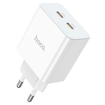  СЗУ HOCO C108A Leader PD35W dual port 2C charger EU белый 