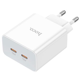 СЗУ HOCO C108A Leader PD35W dual port 2C charger EU белый 