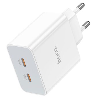 СЗУ HOCO C108A Leader PD35W dual port 2C charger EU белый 