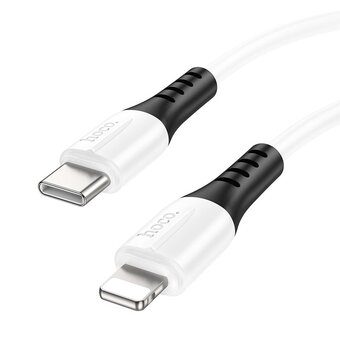  Дата-кабель HOCO X82 iP PD silicone charging data cable.white 