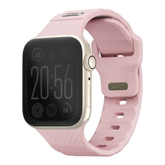  Ремень каучуковый Uniq STRIDE FKM RUBBER для Apple Watch 41/40/38, цвет бледно розовый (PALE PINK) 