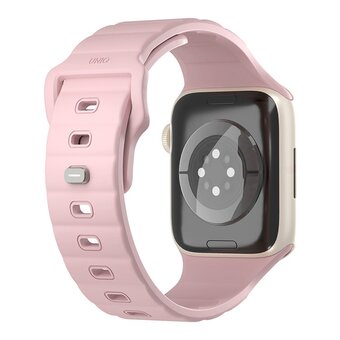 Ремень каучуковый Uniq STRIDE FKM RUBBER для Apple Watch 41/40/38, цвет бледно розовый (PALE PINK) 