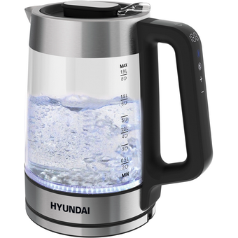  Электрочайники Hyundai HYK-G5607 черный/серебристый 