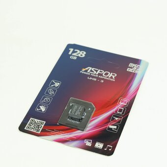  Карта памяти Aspor microSDHC 128GB Class10 UHS-3 + adapter 