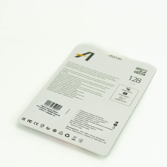  Карта памяти Aspor microSDHC 128GB Class10 UHS-3 + adapter 