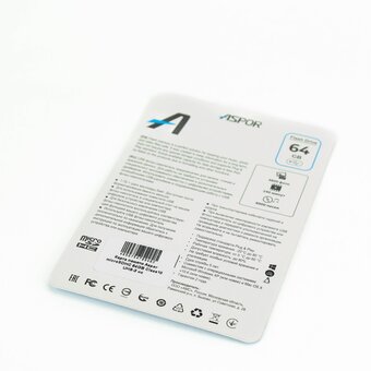  Карта памяти Aspor microSDHC 64GB Class10 UHS-3 нс 
