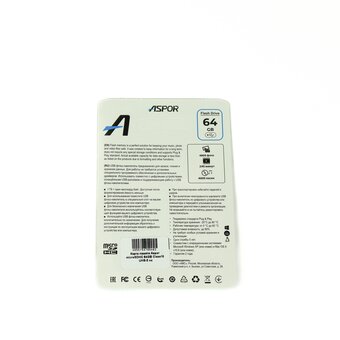  Карта памяти Aspor microSDHC 64GB Class10 UHS-3 нс 