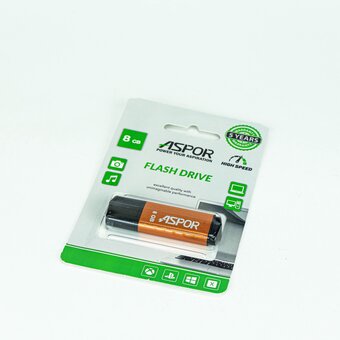  USB-флешка 8G USB 2.0 Aspor PK-TG121GD золото 