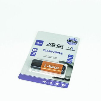  USB-флешка 32G USB 2.0 Aspor PK-TG121GD золото 