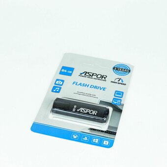  USB-флешка 64G USB 2.0 Aspor PK-TG121BK чёрный 