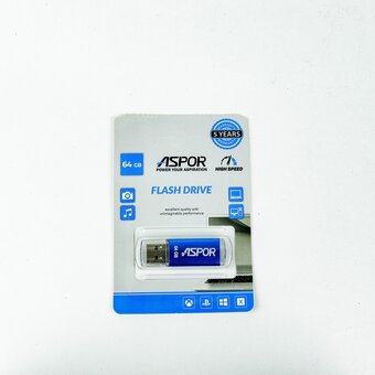  USB-флешка 64G USB 2.0 Aspor PK-ROCKETBL синий 