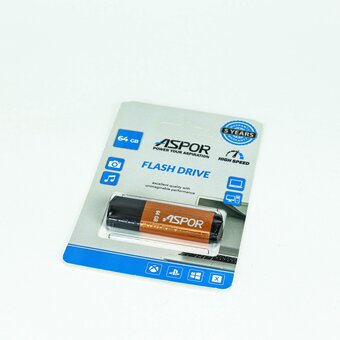  USB-флешка 64G USB 2.0 Aspor PK-TG121GD золото 