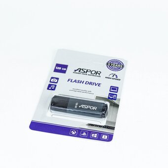  USB-флешка Aspor PK-TG121GY 128G USB 2.0 (графит) нс 