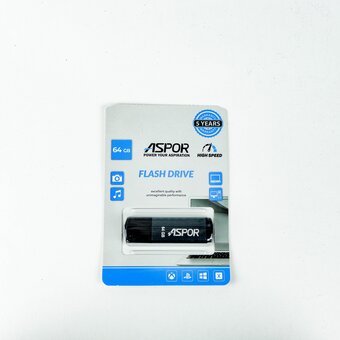  USB-флешка 64G USB 2.0 Aspor PK-TG121GY серый 