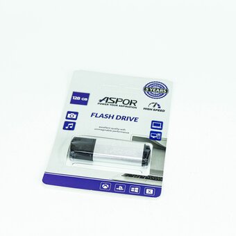  USB-флешка 128G USB 2.0 Aspor PK TG121SL (серебро) нс 