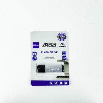  USB-флешка 128G USB 2.0 Aspor PK TG121SL (серебро) нс 