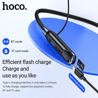  Наушники bluetooth HOCO ES62 Pretty neck-hang, black 