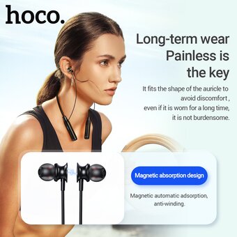  Наушники bluetooth HOCO ES62 Pretty neck-hang, black 