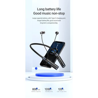  Наушники bluetooth HOCO ES62 Pretty neck-hang, black 
